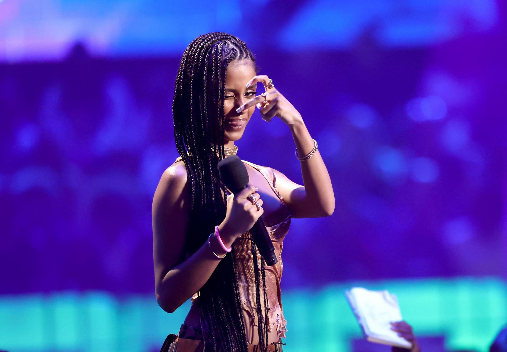 Tyla at Nickelodeon Kids' Choice Awards - Show (Image Source: Getty)